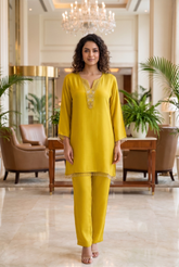 Radiant Mustard Embroidered Co-Ord Set