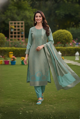 Regal Suit with Pure Banglory Silk Jacquard Dupatta