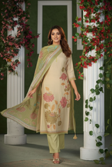 Elegant Floral Woven Suit