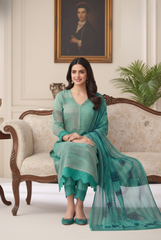 Textured Suit with Floral Embellishments