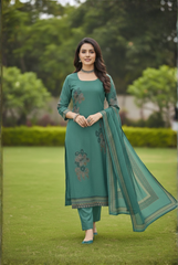 The Teal Heritage Print Ensemble