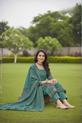 The Teal Heritage Print Ensemble