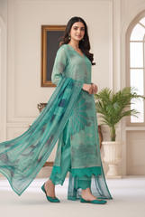 Textured Suit with Floral Embellishments