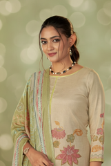Elegant Floral Woven Suit