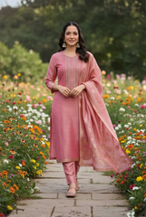 Dusty Rose Silk Suit