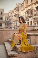 Elegant Floral Unstitched Suit Set