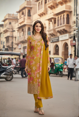 Elegant Floral Unstitched Suit Set