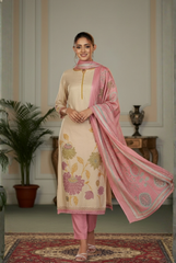 Elegant Floral Woven Suit
