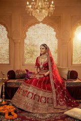 Regal Zari Embroidered Pure Raw Silk Lehenga Choli Set