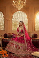 Regal Zari Embroidered Pure Raw Silk Lehenga Choli Set