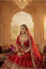 Regal Zari Embroidered Pure Raw Silk Lehenga Choli Set