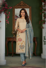 Elegant Floral Woven Suit