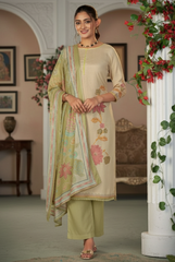 Elegant Floral Woven Suit