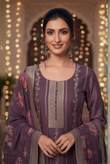 Dusty Silk Kurta with Banarasi Border