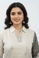 Contemporary Printed Grey Coord Set