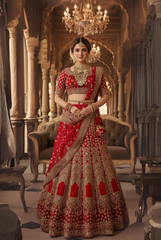 The Regal Crimson Bridal Lehenga
