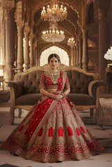 The Regal Crimson Bridal Lehenga
