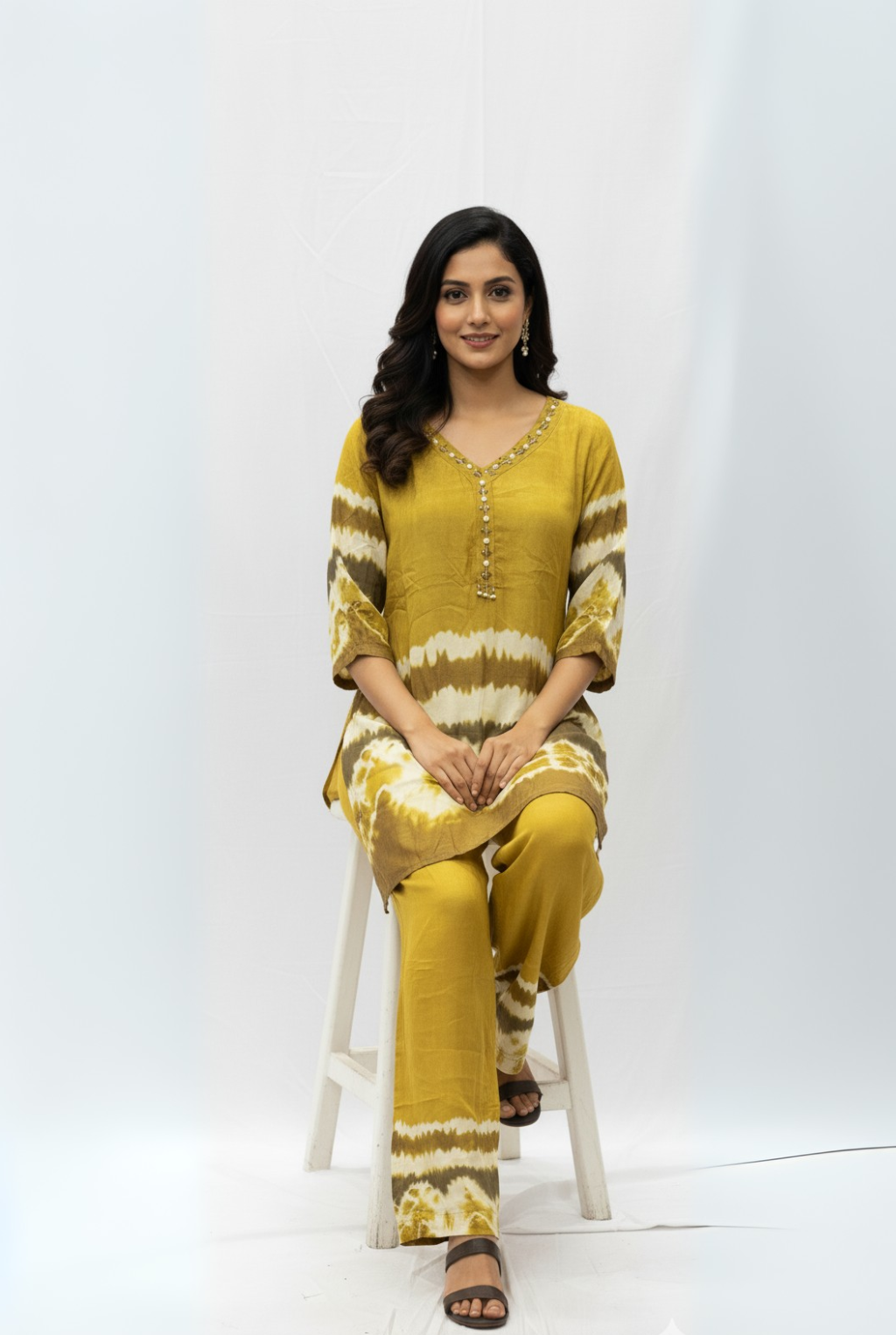 Chic Tie-Dye Yellow Coord Set