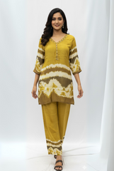 Chic Tie-Dye Yellow Coord Set