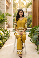 Chic Tie-Dye Yellow Coord Set