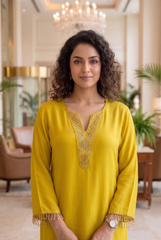 Radiant Mustard Embroidered Co-Ord Set