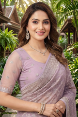 Ethereal Embroidered Georgette Saree