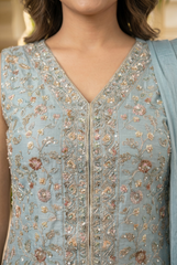 Serene Chinon Georgette Palazzo Suit Set