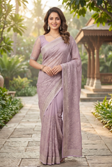 Ethereal Embroidered Georgette Saree